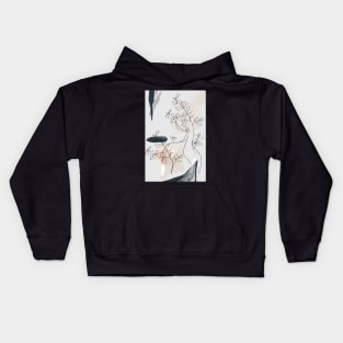 Woman outline painting sensual print Kids Hoodie